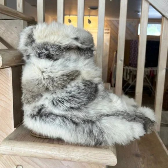 Jimmy Choo Shoes - Jimmy Choo Rex Rabbit Fur Leone Moccasin Boots Size 42 EUR